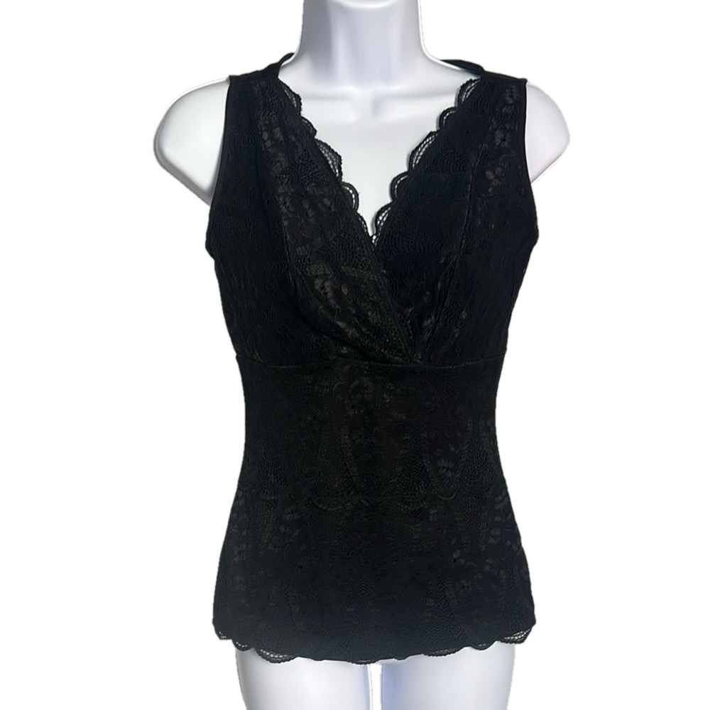 No.012 Daisey Fuentes Elegant Black Lace Blouse